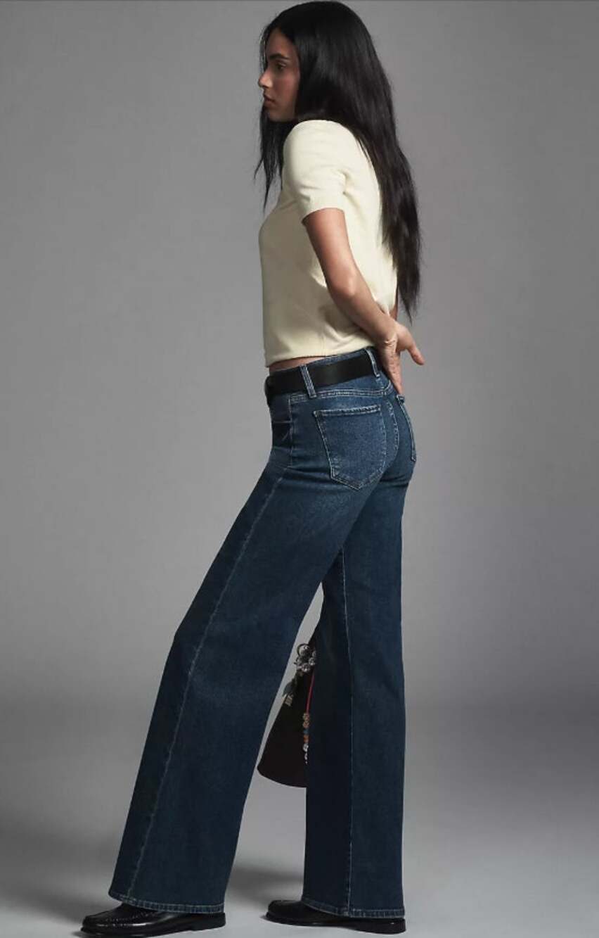 NWT Joe's Jeans Lou Lou Wide Leg Blue Jeans - 25 waist